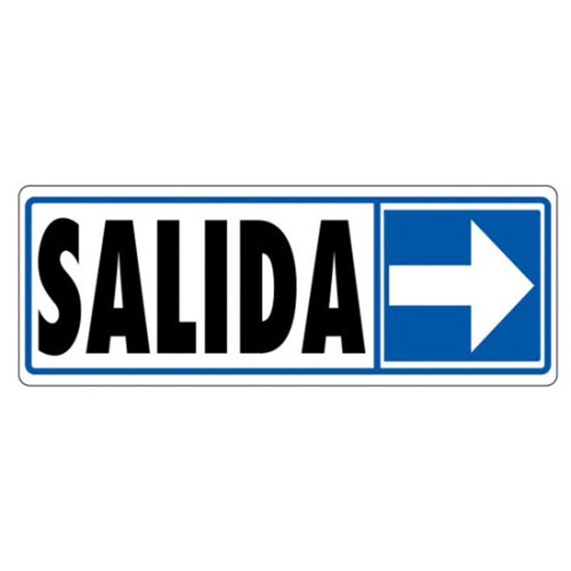 SEÑAL "SALIDA (DERECHA)" 175X65 PVC GRIS ARCHIVO 2000 6177-06 GS