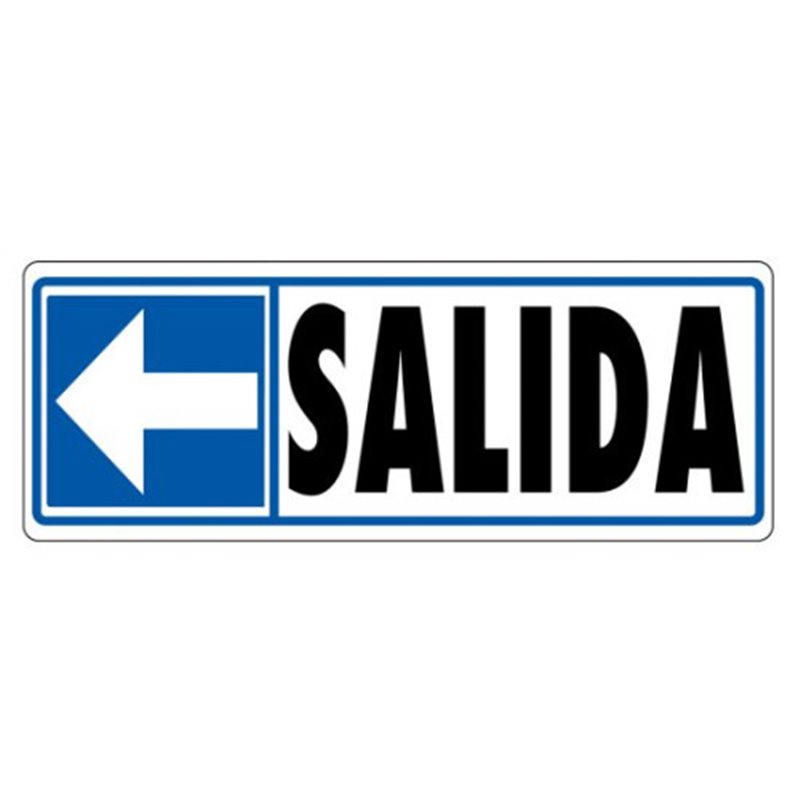 SEÑAL "SALIDA (IZQUIERDA)" 175X65 PVC GRIS ARCHIVO 2000 6177-05 GS