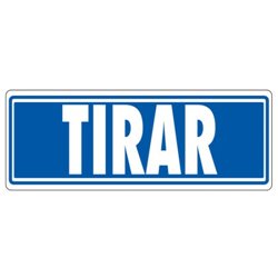 SEÑAL "TIRAR" 175X65 PVC GRIS ARCHIVO 2000 6177-03 GS