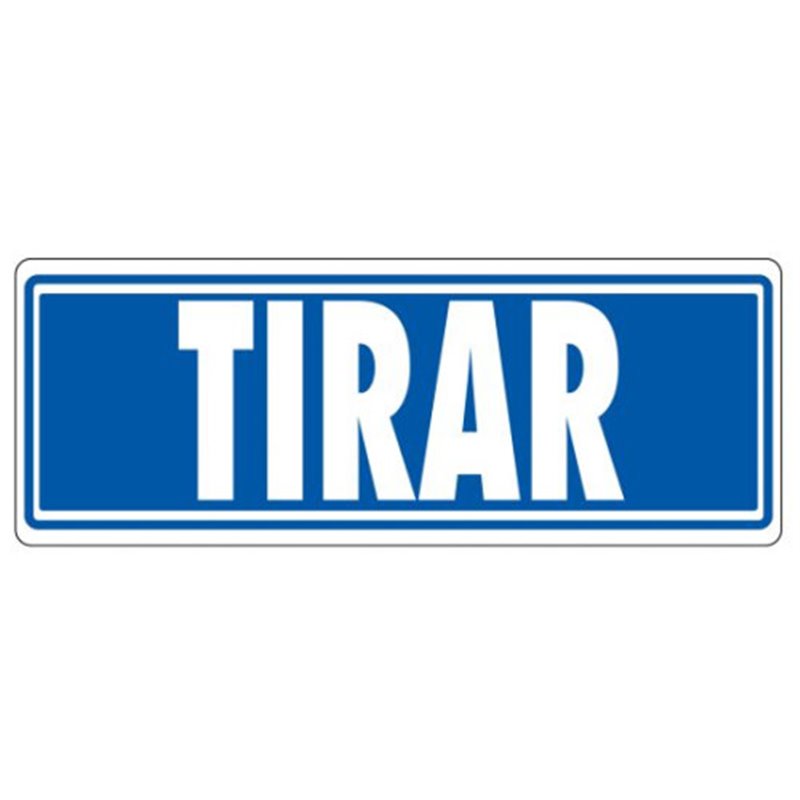 SEÑAL "TIRAR" 175X65 PVC GRIS ARCHIVO 2000 6177-03 GS