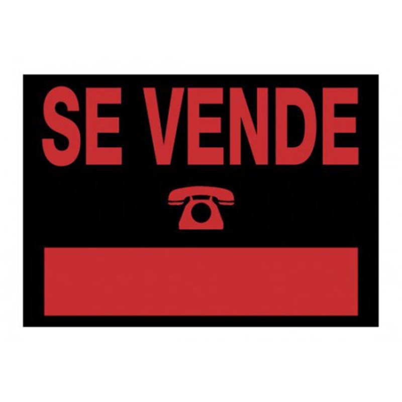 CARTEL "SE VENDE" 500X350 MM PVC NEGRO ARCHIVO 2000 6165 NE