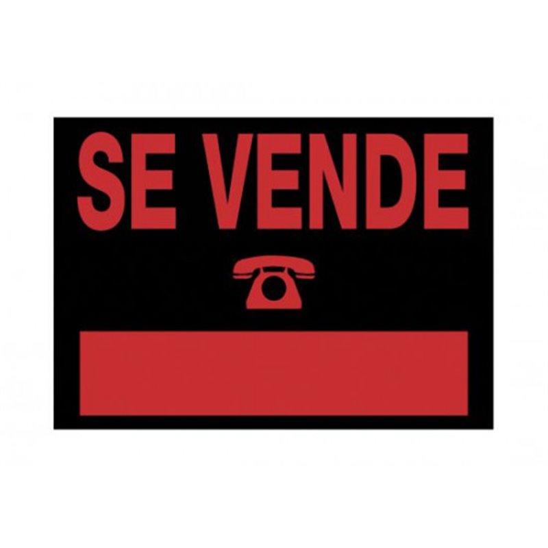 CARTEL "SE VENDE" 350X250 MM PVC NEGRO ARCHIVO 2000 6167 NE