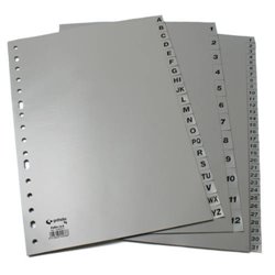 JUEGO NUMERICO XS 1-12 FOLIO POLIPROPILENO GRIS GRAFOPLAS 44412071