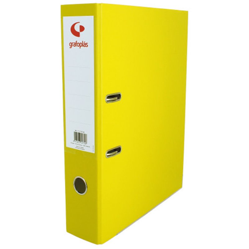 ARCHIVADOR PALANCA 65 COLOR AMARILLO FOLIO LOMO ANCHO 290X350X75 GRAFOPLAS 17279560