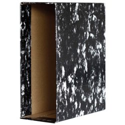 FUNDA ARCHIVADOR JASPEADO  ECOCLASSIC NEGRO FOLIO NATURAL LOMO ANCHO 295X355X86 GRAFOPLAS 7170000