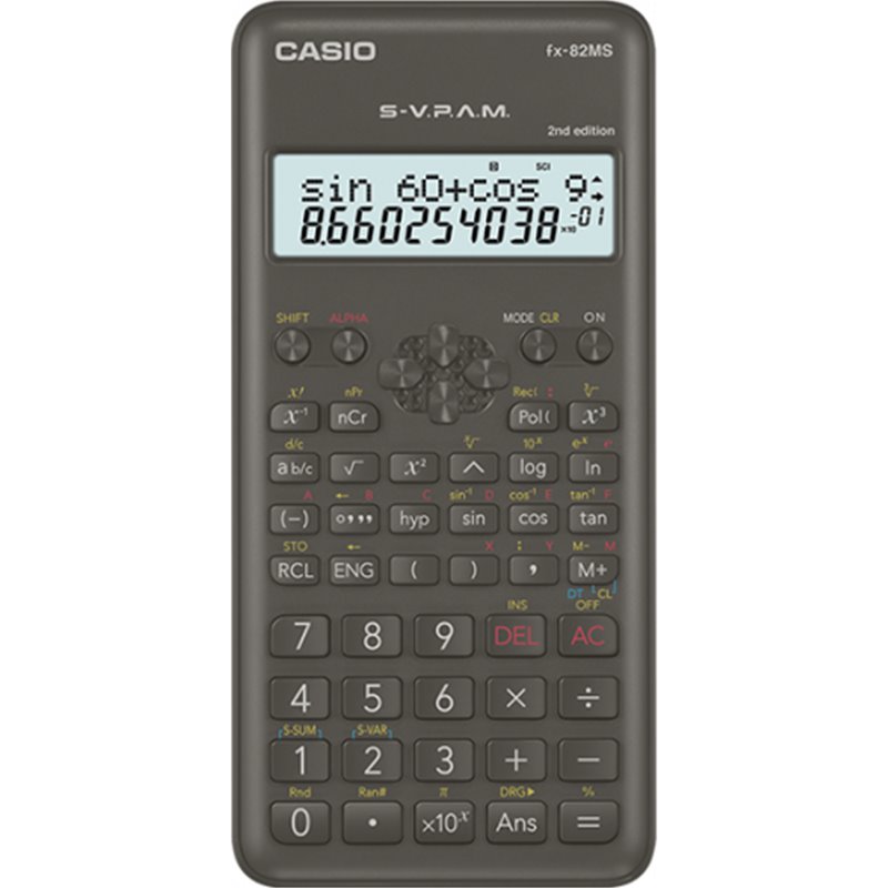 CALCULADORA CIENTIFICA DE 12 DÍGITOS CASIO FX-82MS-2-W-ET-B