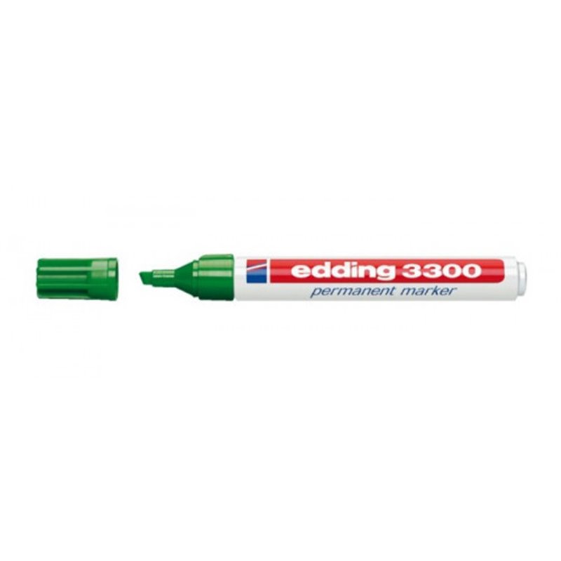 MARCADOR PERMANENTE PUNTA BISELADA 1-5MM 3300 VERDE EDDING 3300-04