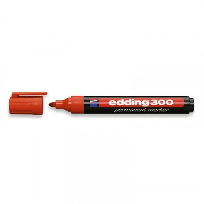 MARCADOR PERMANENTE PUNTA REDONDA 1.5-3MM 300 ROJO EDDING 300-02