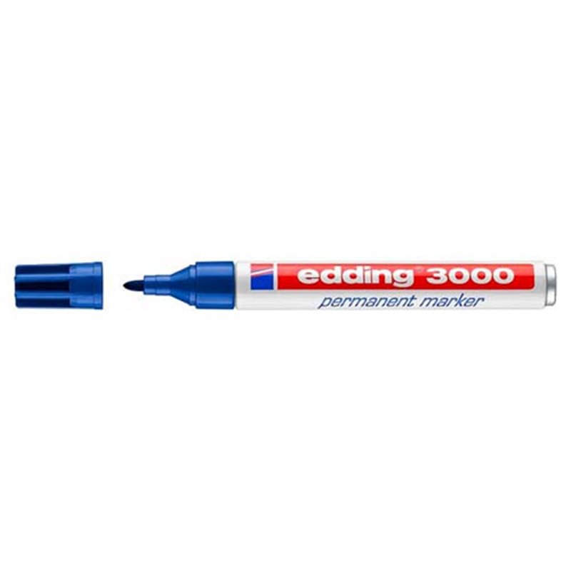 MARCADOR PERMANENTE PUNTA REDONDA 1.5-3MM 3000 AZUL EDDING 3000-03