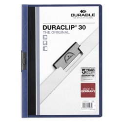 DOSSIER CON CLIP 30 H A4 AZUL OSCURO DURABLE 2200-07