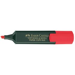 MARCADOR FLUOR TEXTLINER ROJO FABER CASTELL 154821