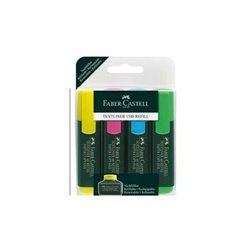 ESTUCHE 4 MARCADORES FLUORESCENTES TEXTLINER SURTIDO FABER CASTELL 154804