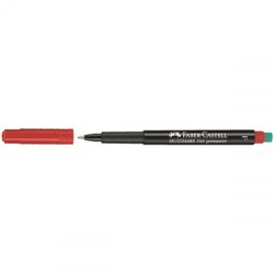 MARCADOR PERMANENTE MULTIMARK PUNTA FINA ROJO FABER CASTELL 151321