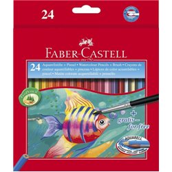 ESTUCHE 24 LÁPICES ESCOLARES ACUARELABLES HT-120224 FABER CASTELL 114425