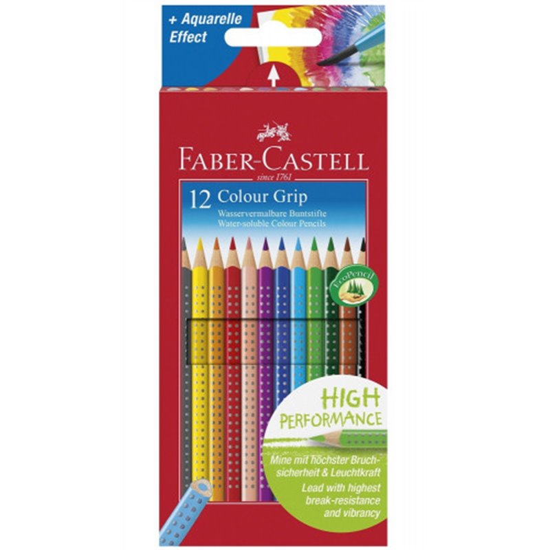 ESTUCHE 12 LAPICES COLOR GRIP FABER CASTELL 112412