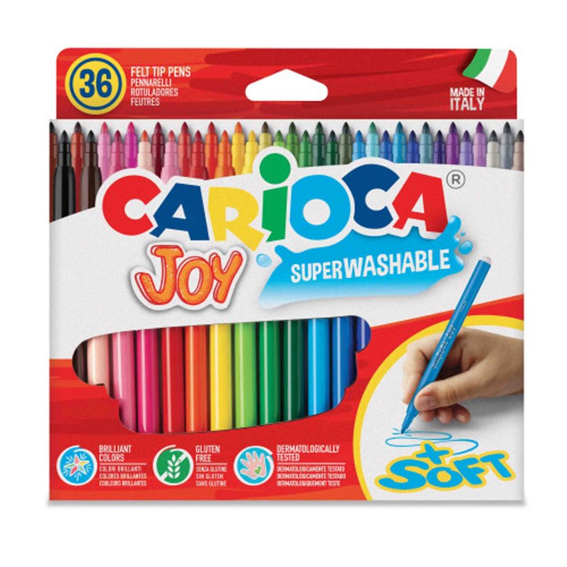 CAJA 36 ROTULADORES COLORES JOY CARIOCA 40616