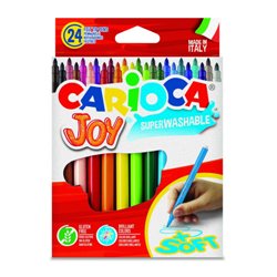 CAJA 24 ROTULADORES COLORES JOY CARIOCA 40615