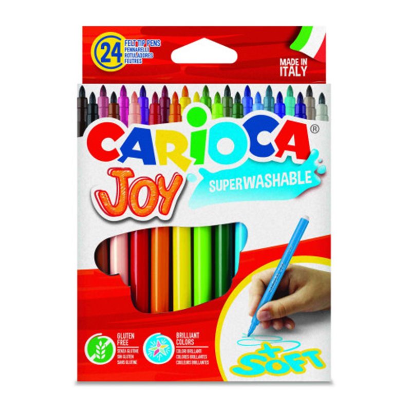 CAJA 24 ROTULADORES COLORES JOY CARIOCA 40615