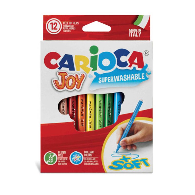 CAJA 12 ROTULADORES COLORES JOY CARIOCA 40614