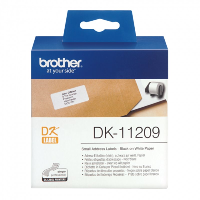 BROTHER ETIQUETAS DE DIRECCIÓN PEQUEÑAS 62MMX29MM, 800 UNIDA