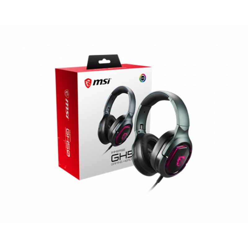 MSI Immerse GH50 Auriculares Alámbrico Diadema Juego Negro