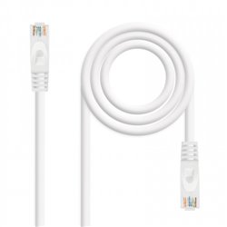 Nanocable Cable de red latiguillo RJ45 LSZH Cat.6A UTP AWG24, Blanco, 2.0m