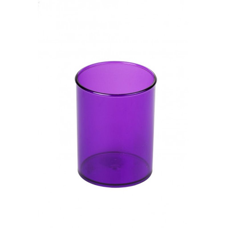 CUBILETE DE PLASTICO 78 MM. DIAMETRO X 100 MM. ALTO TRANSPARENTE VIOLETA FAIBO 205-58