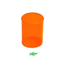 CUBILETE DE PLASTICO 78 MM. DIAMETRO X 100 MM. ALTO TRANSPARENTE NARANJA FAIBO 205-18