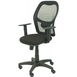 SILLA MODELO ALOCÉN MALLA NEGRA BRAZO REGULABLE ASIENTO BALI NEGRO PIQUERAS Y CRESPO 345SNBALI840B10