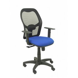 SILLA MODELO ALOCÉN MALLA NEGRA BRAZO REGULABLE ASIENTO BALI AZUL PIQUERAS Y CRESPO 345SNB229B10