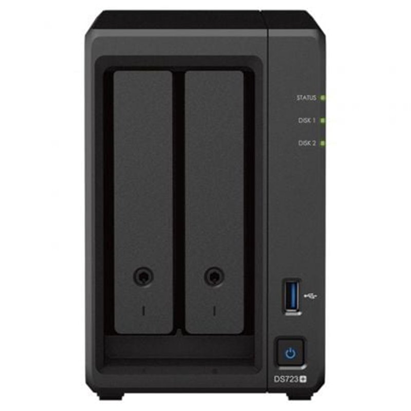 NAS Synology Diskstation DS723+/ 2 Bah�as 3.5"- 2.5"/ 2GB DDR4/ Formato Torre