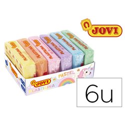 PLASTILINA JOVI PASTEL BANDEJA CON 6 PASTILLAS