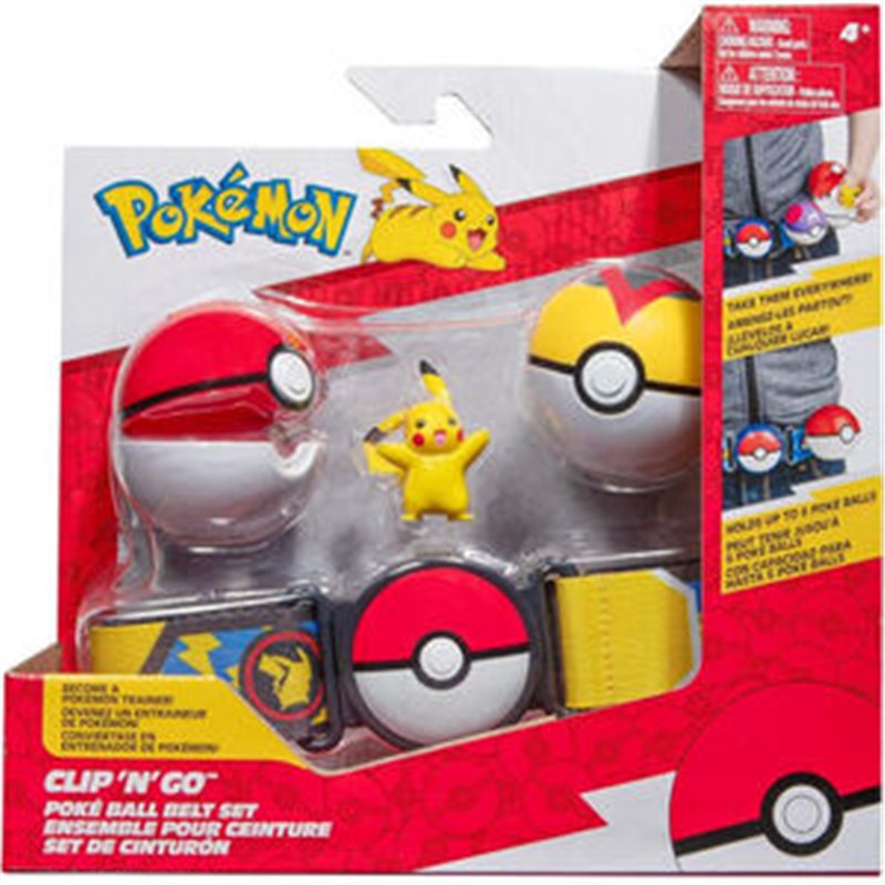 SET CINTURON POKE BALL PIKACHU POKEMON