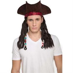 SOMBRERO PIRATA TRENZAS 58 CM