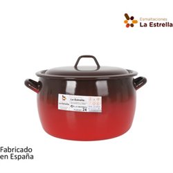 OLLA ABOMBADA C/TAPA 24CM - 7L FUEGO