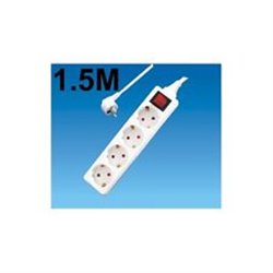 REGLETA DE 4 ENCHUFES CON INTERRUPTOR 1.5M