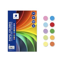 FOLIOS DIN A-4 COLORES  100uni