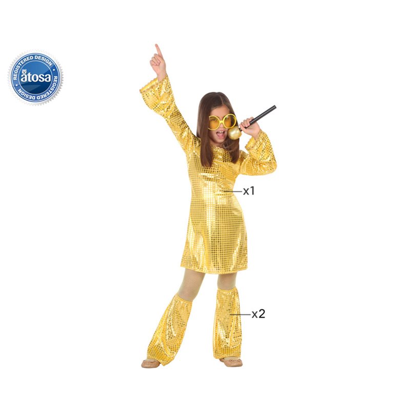 DISFRAZ DISCO DORADO NI�A INFANTIL