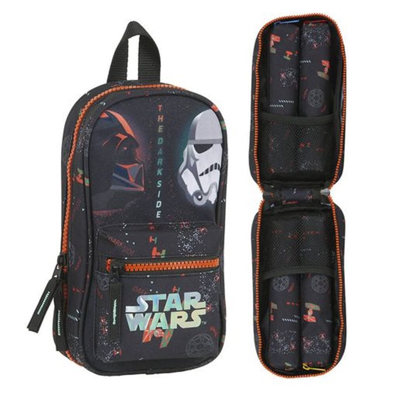 PLUMIER MOCHILA C/4 PORT. VACIO STAR WARS ''THE DARK SIDE''.