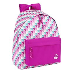 MOCHILA BENETTON ESTAMPADA FUCSIA