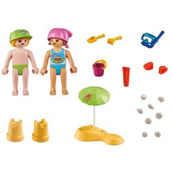 PLAYMOBIL -  NI�OS CON CASTILLO DE ARENA