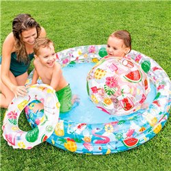 SET PISCINA HINCHABLE 122x25cm FLOTADOR 51 cm+PELOTA 51 cm