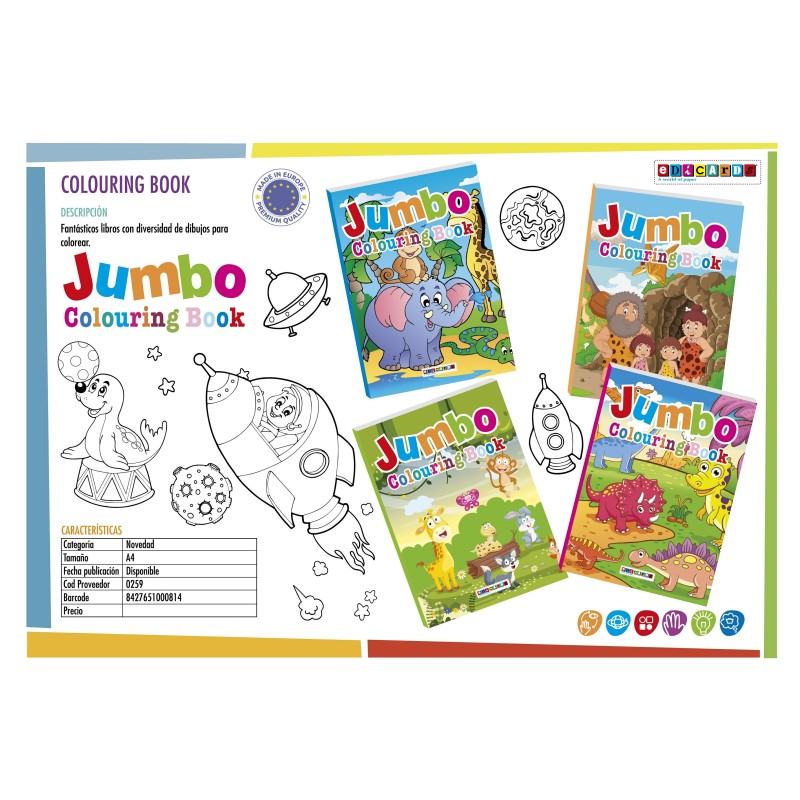 LIBRO PARA COLOREAR JUMBO