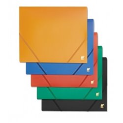 CARPETA GOMAS PLASTICO COLORES FOLIO SOLAPAS