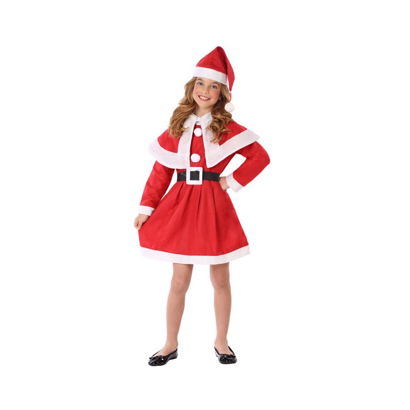 DISFRAZ PAPA NOEL INFANTIL NI�A 7/9 A�OS