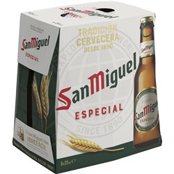 CERVEZA SAN MIGUEL x 6 de25cl