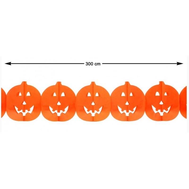 GUIRNALDA HALLOWEEN CALABAZA 300CM