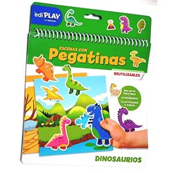 ESCENAS CON PEGATINAS REUTILIZABLES DINOSAURIOS EDICARDS