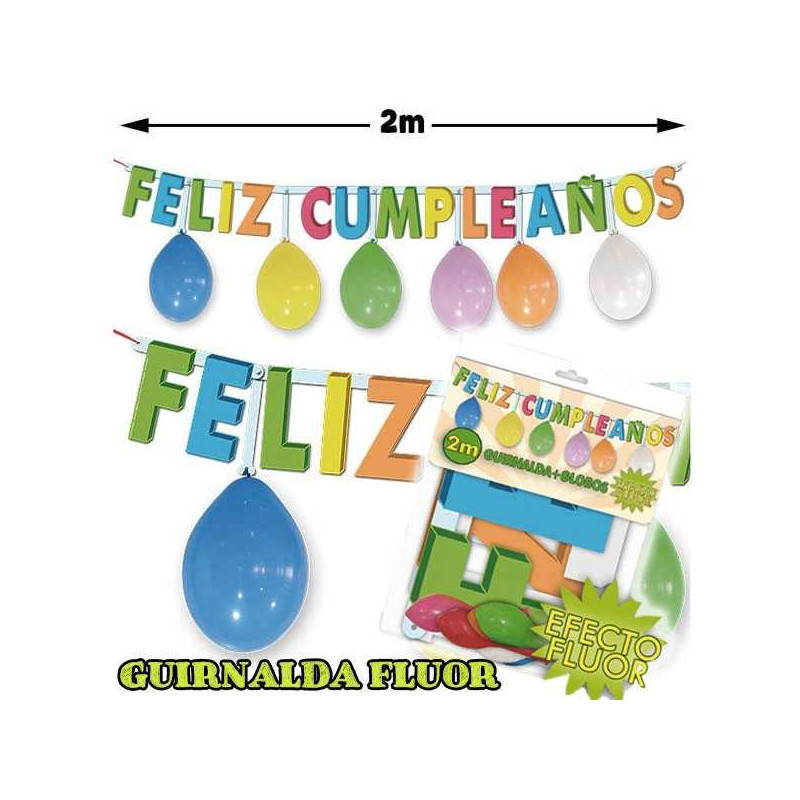 GUIRNALDA FELIZ CUMPLEA�OS FLUOR