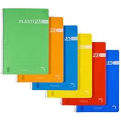 LIBRETA PLASTIPAC 80H CUADRICULA 5X5 POLIPROPILENO